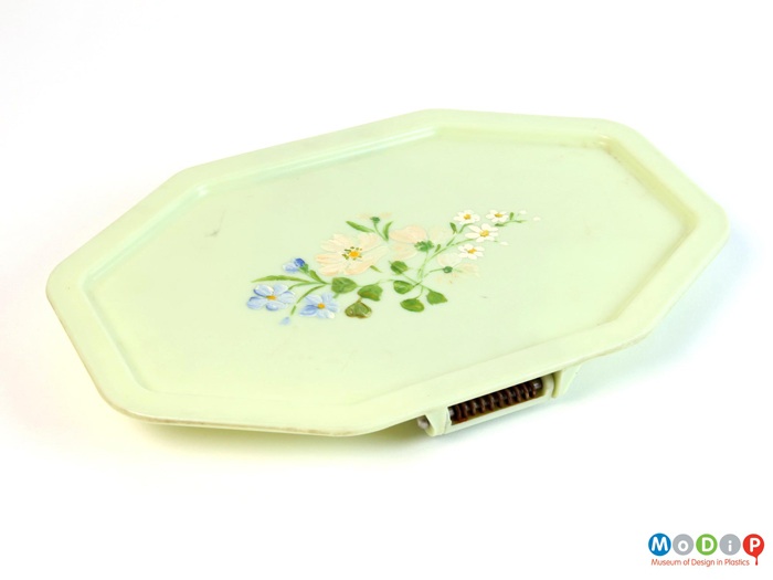 Tray with floral motif